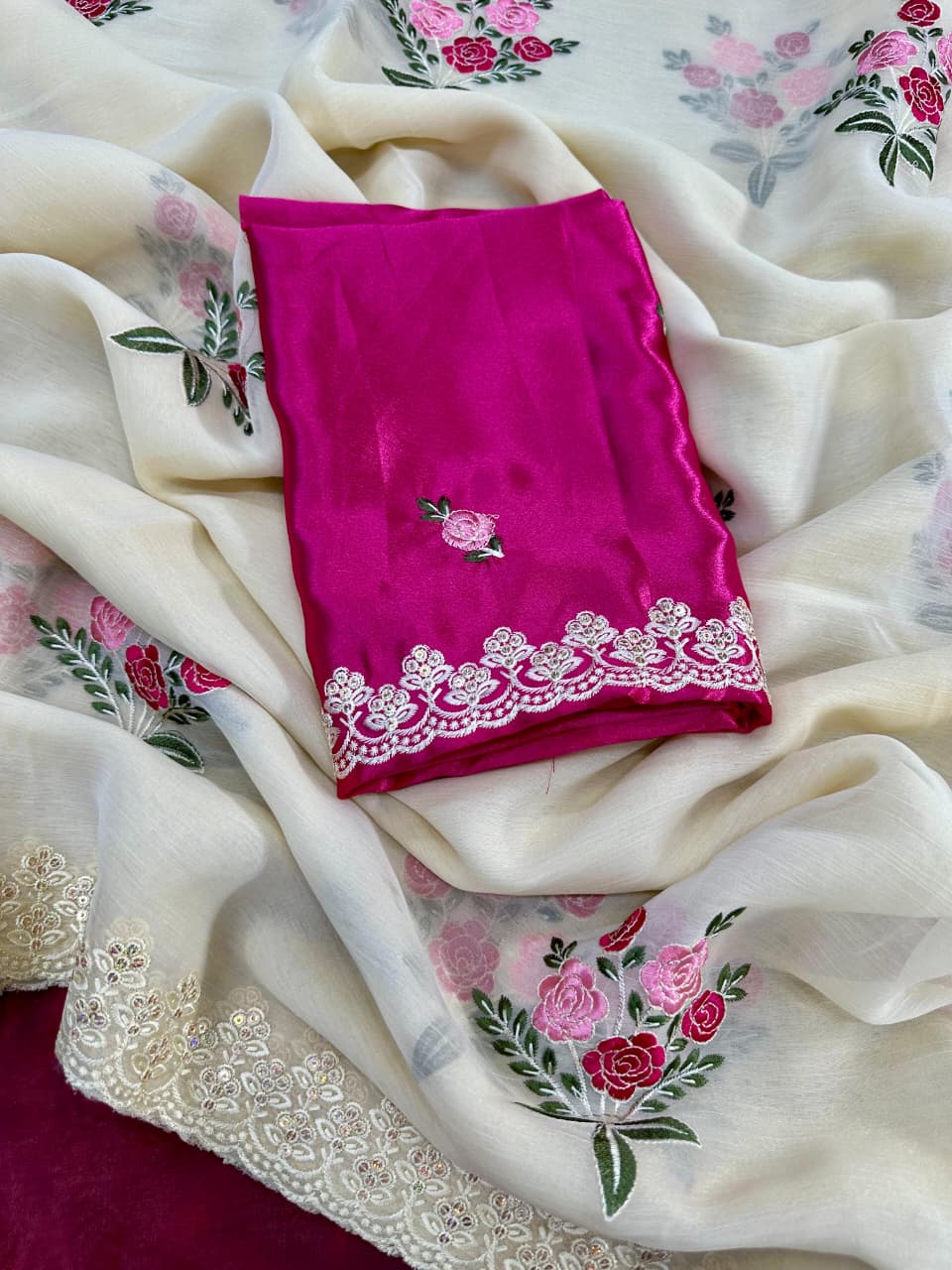 ✨ New Fancy Designer Saree – Elegant Thread & Sequence Work ✨