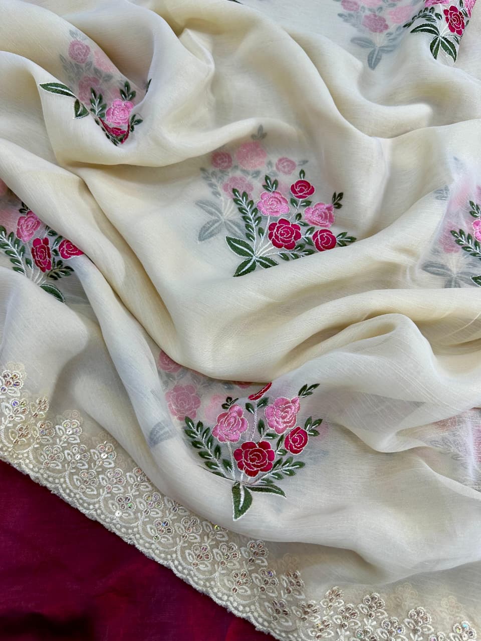 ✨ New Fancy Designer Saree – Elegant Thread & Sequence Work ✨