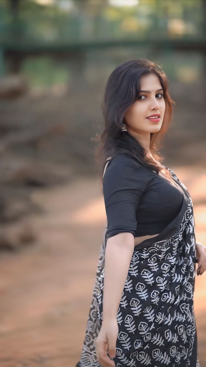 🖤 Elegant Black Printed Cotton Redy To Wear  Saree with Blouse 🖤