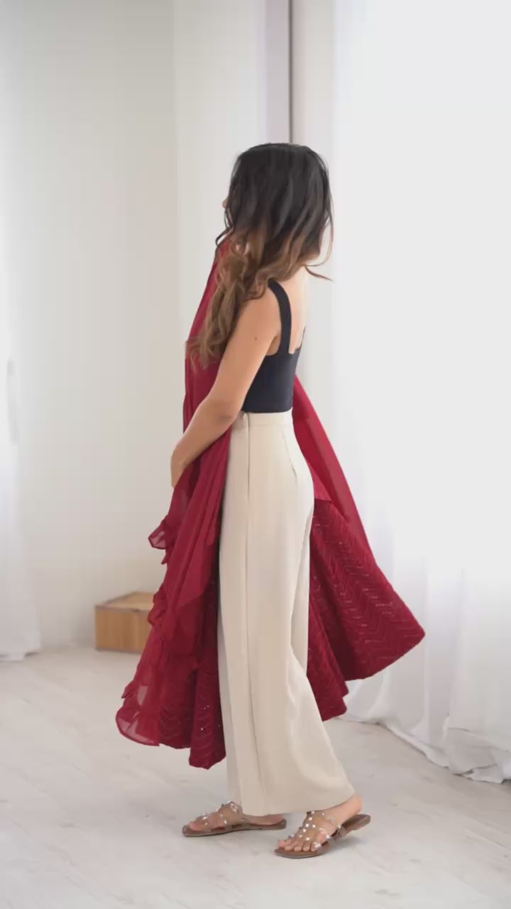 ✨ Elegant Lucknowi Anarkali Set ✨