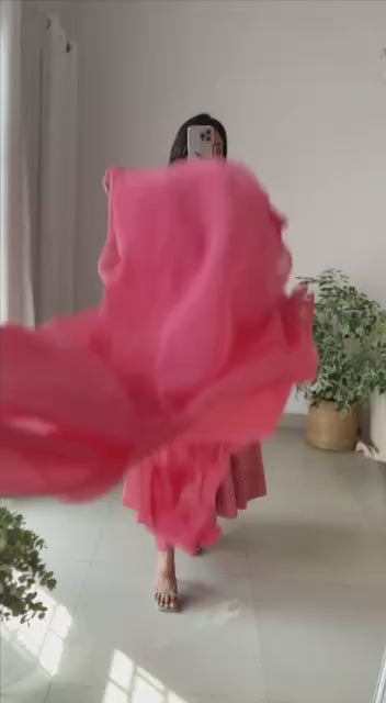 ✨ Elegant Lucknowi Anarkali Set ✨